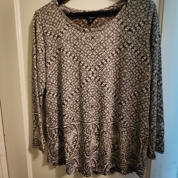 NWT Lucky Brand 3/4 Sleeve Lightweight Blouse, Size L - Picture 4 of 8